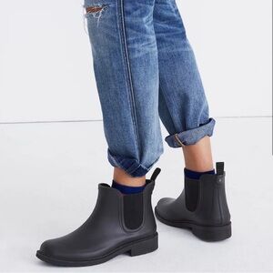 Madewell Black Ankle Rain Boots
